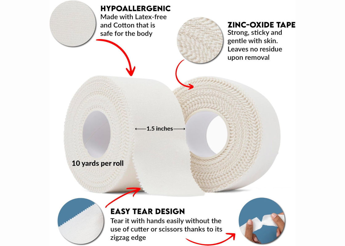 Multi Color Cotton Sports Tape  Adhesve Zinc Oxide Athletic Training Tape