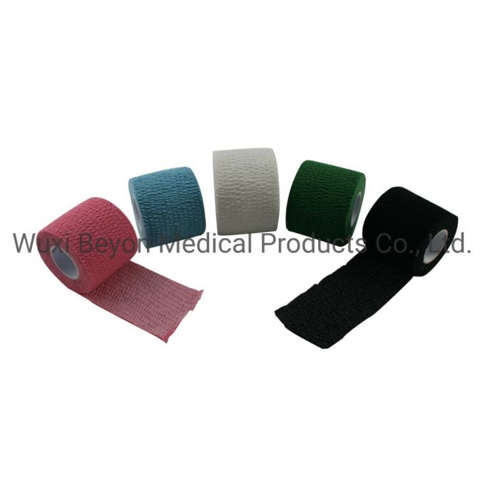 Green Color Lite Weightlifting Elastic Cotton Adhesive Bandage