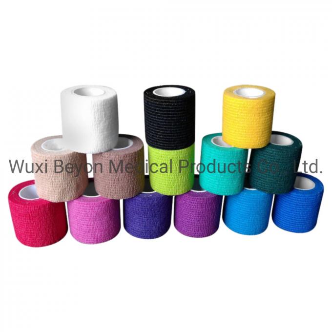 Wholesale OEM Multi Color Self-Adhesive Wrap Elastic Cohesive Bandage