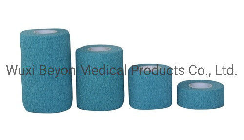 Wrist Cohesive Tape For Ankle Medical Light Blue Color Cotton Self-Adhesive Wrap