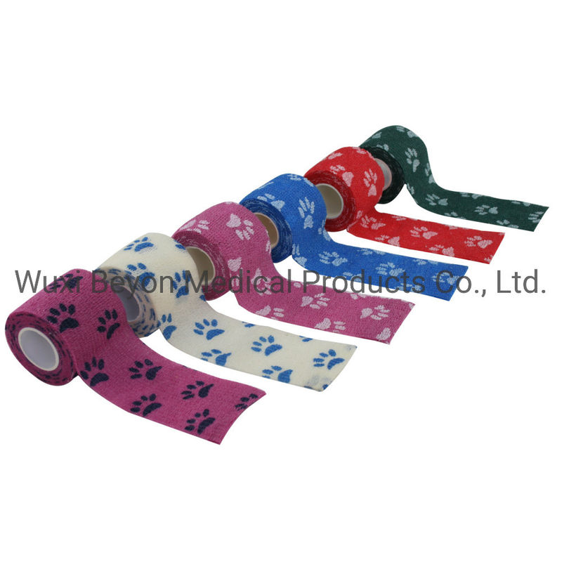 Coloured Non Woven Cohesive Bandage Bitter Animal Equine Vet Cats Dogs Co-Flex