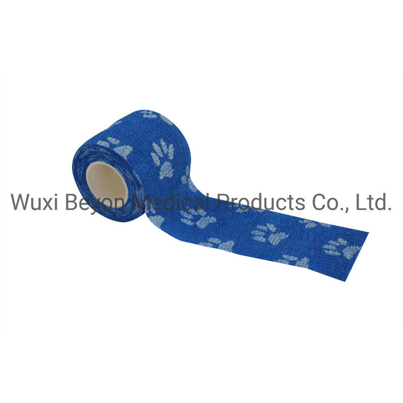 1" 2" 3" 4" Self Adherent Cohesive Tape Paw Print Vet Wrap Printed