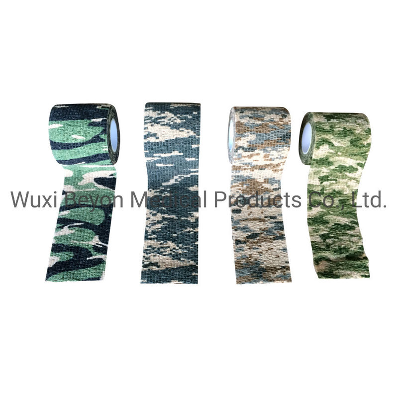 Fixation OEM Cohesive Bandage Patterned Cohesive Wrap Vet Flexible Self-Adhesive