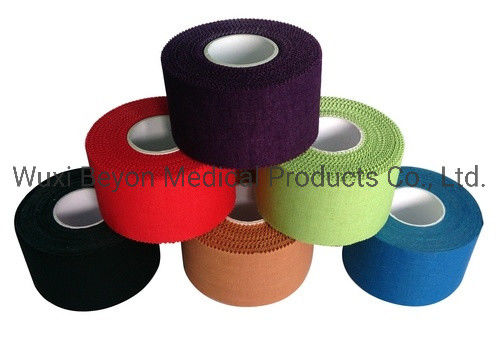 Brown Blue Black Cotton Sports Tape Color Trainers Cotton Adhesive Athletic Tape