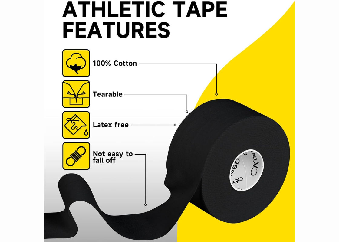Trainers Athletic Tape Beige Black Color Strapping Prevent Strains And Sprains