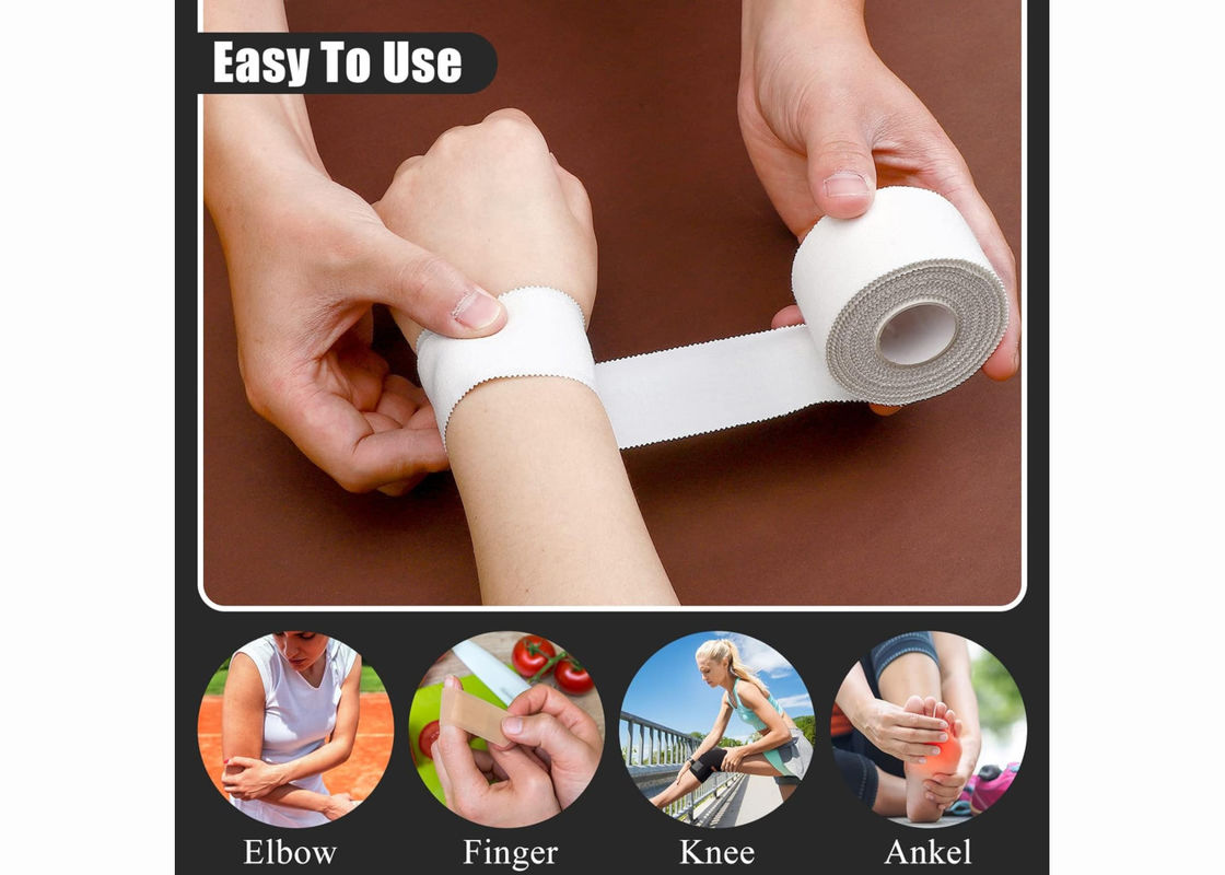 1 Inch Cotton Sports Tape Adhesive Trainer Premium Zinc Oxide Sports Tape For Hand Taping